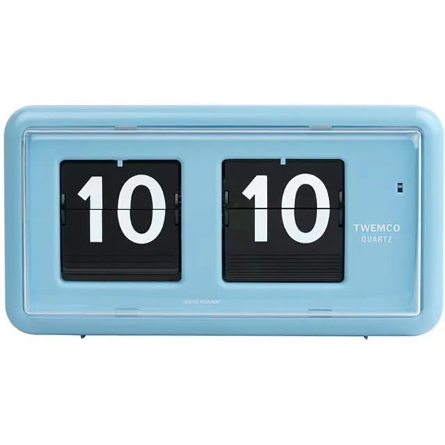 Twemco Flipklok | QT-30 | Poederblauw | Flip Clock | Flip Klok | Retro Klok | Digitale Klok | Digitale Wandklok | Digitale Tafelklok | Digitale Klok Op Batterijen | Vintage Klok | Retro | Long life Mechanism