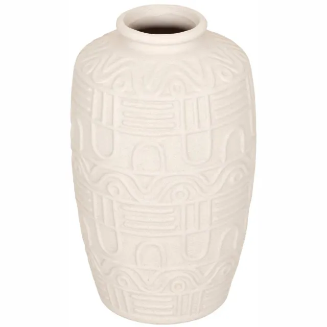 Atmosphera Nyero Keramieken Vaas - Ø19xH33cm - Wit