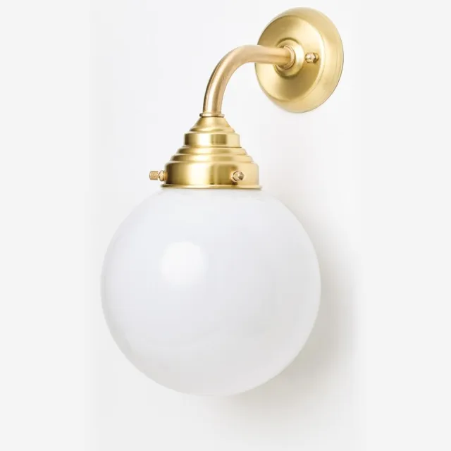 Coloured by Art Wandlamp Bol Ø 20 Curve Messing - Art Deco Trade