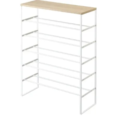 Yamazaki Schoenenrek met houten bovenblad - Tower - wit