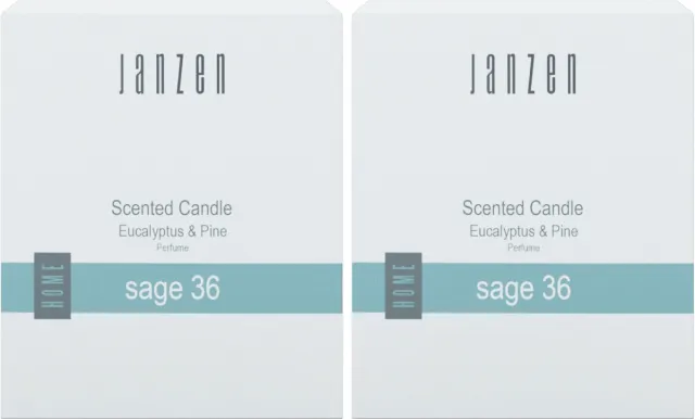 Janzen Scented Candle Sage 36 2-pack Groen