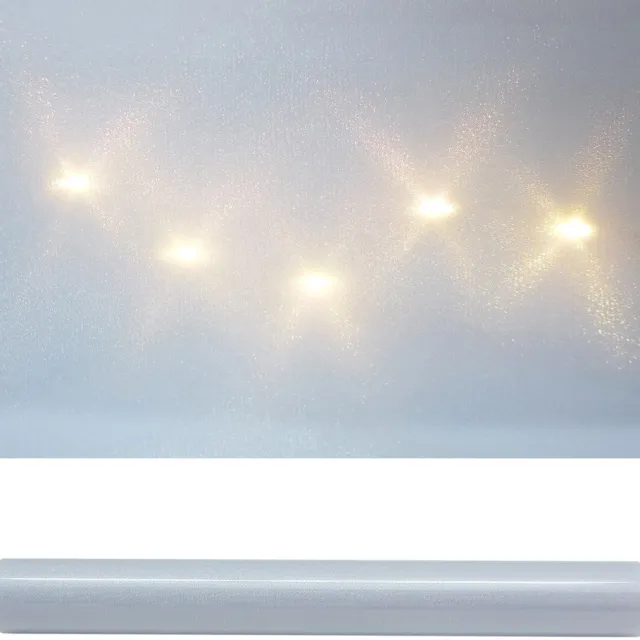 Gasper Creativ home 3D sterrenfolie 33 x 100 cm met glittereffect Zilver