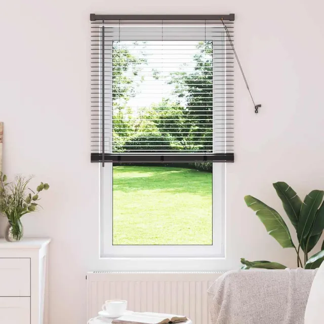 vidaXL Venetiaanse jaloezie Zwart 175 x 75 cm 25 mm Aluminium