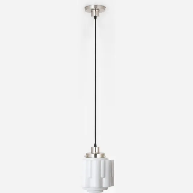 Coloured by Art Hanglamp aan snoer Circle 20's Matnikkel - Art Deco Trade