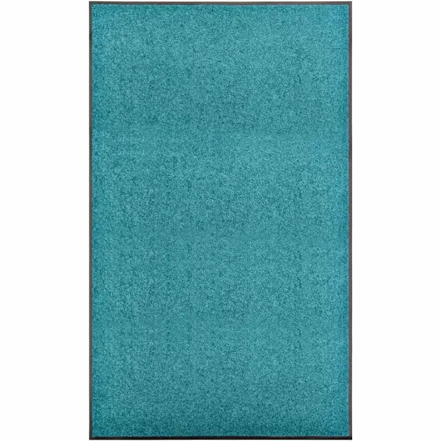 vidaXL Deurmat wasbaar 90x150 cm cyaan Turquoise
