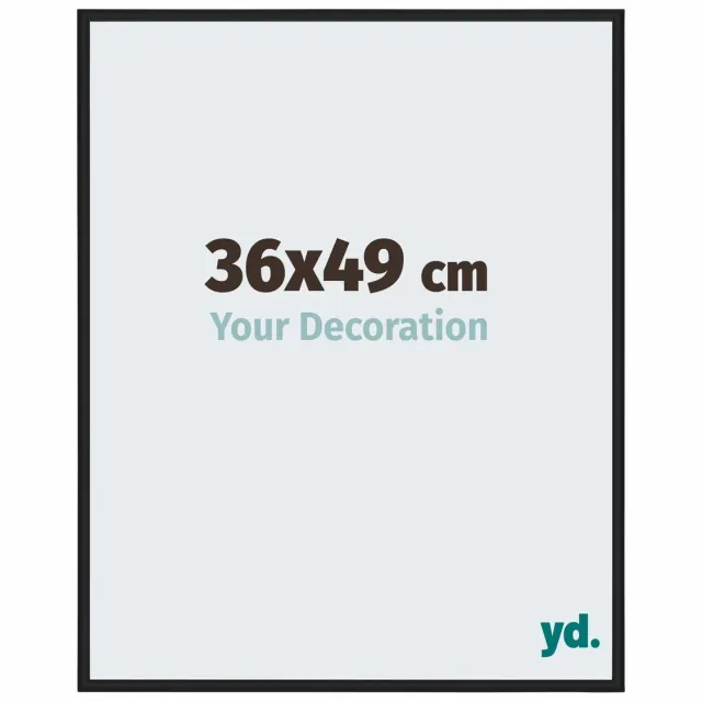yd. Your Decoration - Fotolijst 36x49 cm - Aluminium - Zwart Hoogglans - Miami