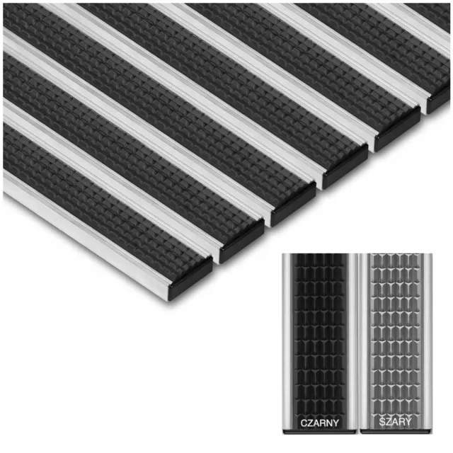 PNP Aluminium Systeem Vloermat 75x50cm - Premium Rubber Zwart