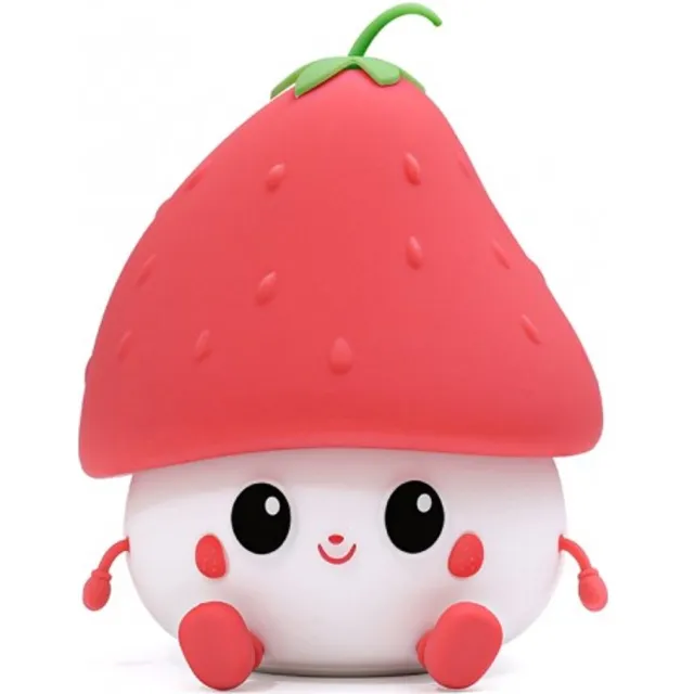 Mary's Nachtlamp - Aardbei - Siliconen Rood;Wit