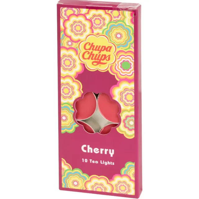 Chupa Chups Waxinelichtjes met geur 10 stuks - Kers