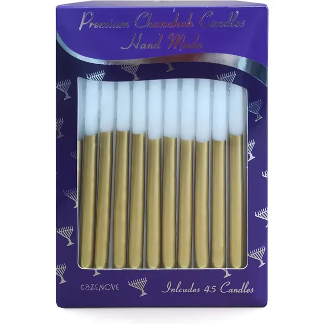 Cazenove Premium Chanukah Candles Metallic Gold