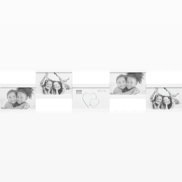 Deknudt Frames multifotolijst S68RK1 P5 - wit - voor 5 foto's 10x15 cm