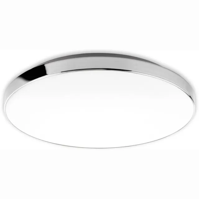 B.K.Licht Badkamerlamp IP44 4000K Ø35,5cm 1700lm 18W wit-chroom Briloner Leuchten