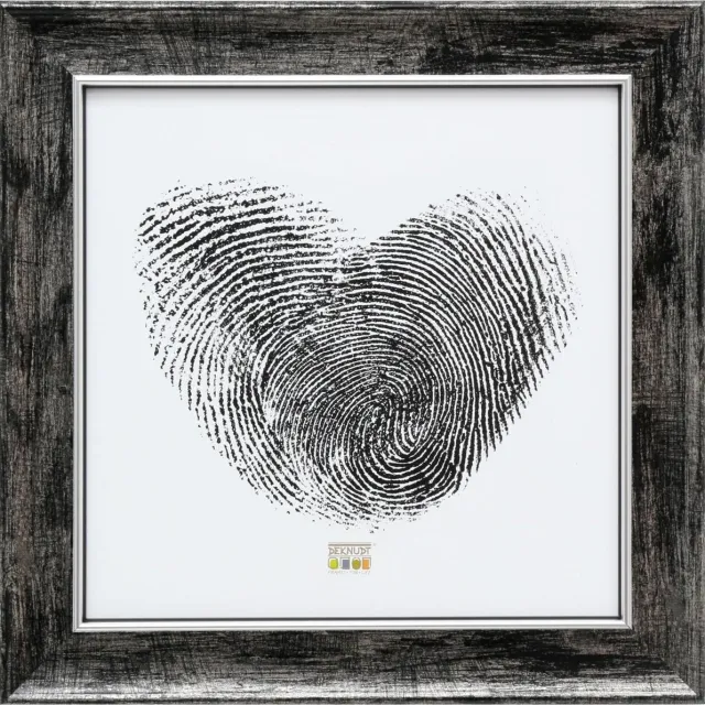 Deknudt Frames fotolijst S46EE2 - zwart met zilver biesje -13x13 cm