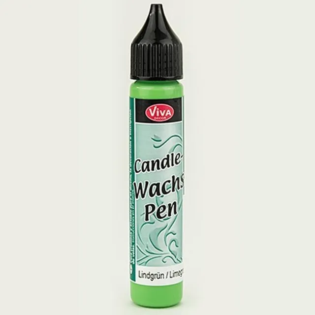 Viva Decor Waspen LINDEGROEN (waxpen om kaarsen te decoreren)-versieren-kaarsen-kleuren-schilderen-creatief-hobby-DIY-creative hobby
