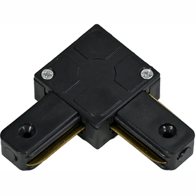 LCB 1-Fase rail connector - L-vorm - Zwart