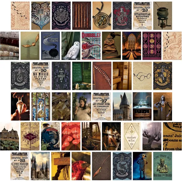 Con*Quest Journals Hogwarts Muur Decoratie Set - 50 Harry Potter Prints 10x15cm