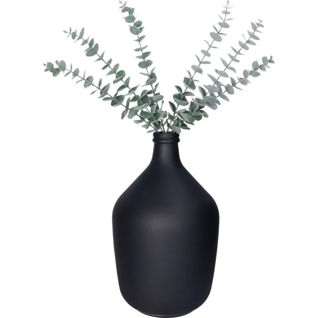 Bellatio Design Kunstplant takken Eucalyptus Cinera - 2x - 60 cm - 3 takken - kunst bladgroen - decoratief - zijdebloemen