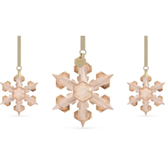 Swarovski Ornament Set 2022 5634890 | overige kerstornament voor kerstboom en raam, elegante jaarlijkse editie | Festive Annual Edition 2022 goudkleurig