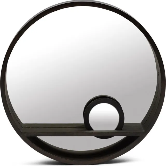 Riviera Maison Round Mirror - Wandspiegel incl. Handspiegel - Natural - 56.0 x 56.0