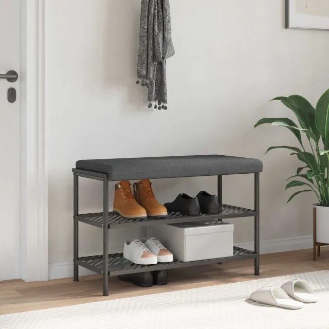 vidaXL Bankkussen Stof Donkergrijs Diepte 35 cm