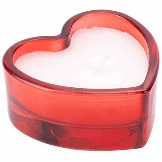 Cosy @ Home Geurkaars Heart Rood 8x8xh4cm Glas