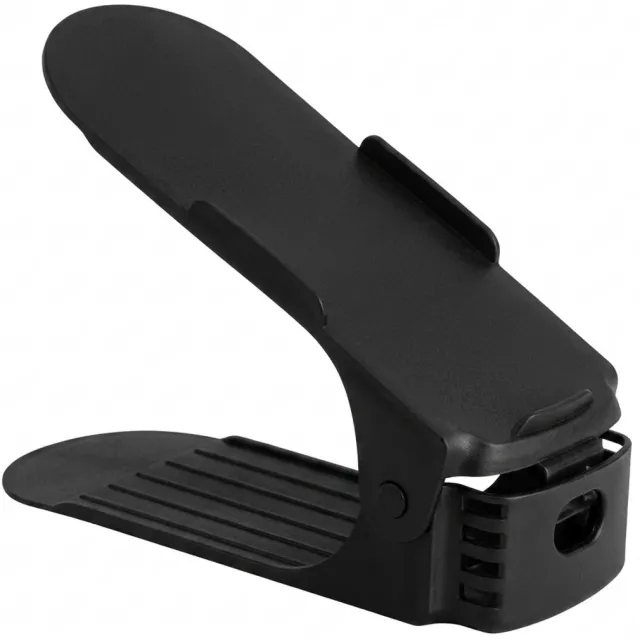 ixen Dubbellaags Schoenenrek Organizer Zwart - Verstelbare Plastic Schoenen Standaard - 1 Stuk - Zwart - IXEN