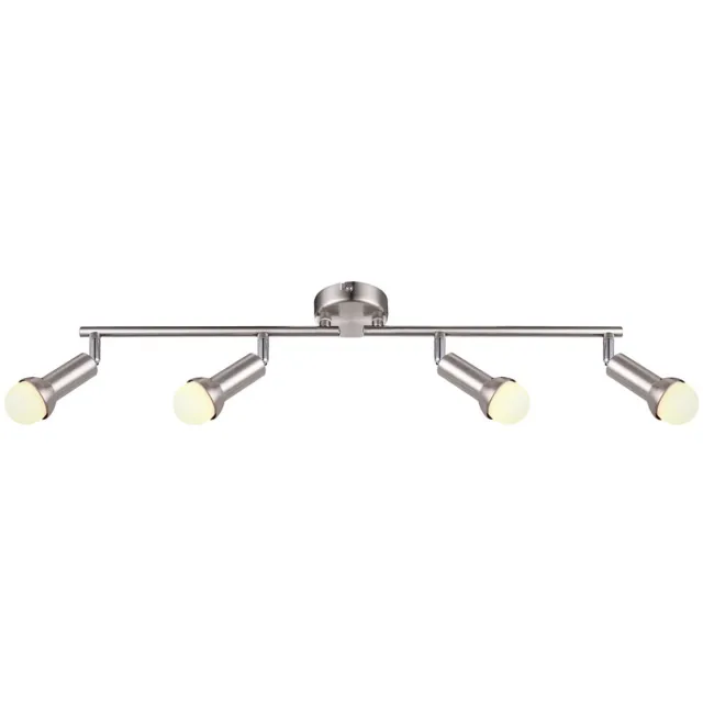 Globo Design-kantoorlamp LED 16 watt plafondlamp nikkel verlichting Globo KIMBERLY 56044-4 zilver