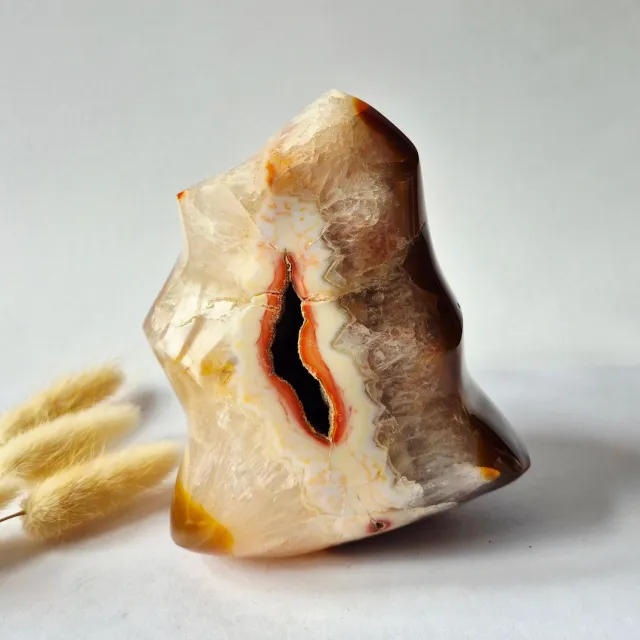 Moonlight Gemstones XL Carnelian (Carneool) Flame 1300g | Gepolijst Uniek Exemplaar Meerkleurig