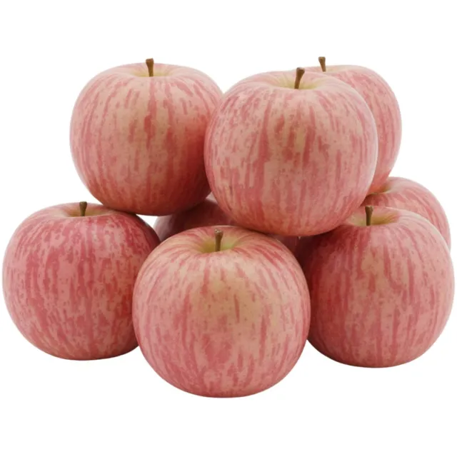 Bellatio Design Kunstfruit decofruit - appels - 6x stuks - ongeveer 9 cm - rood - blush Lichtrood