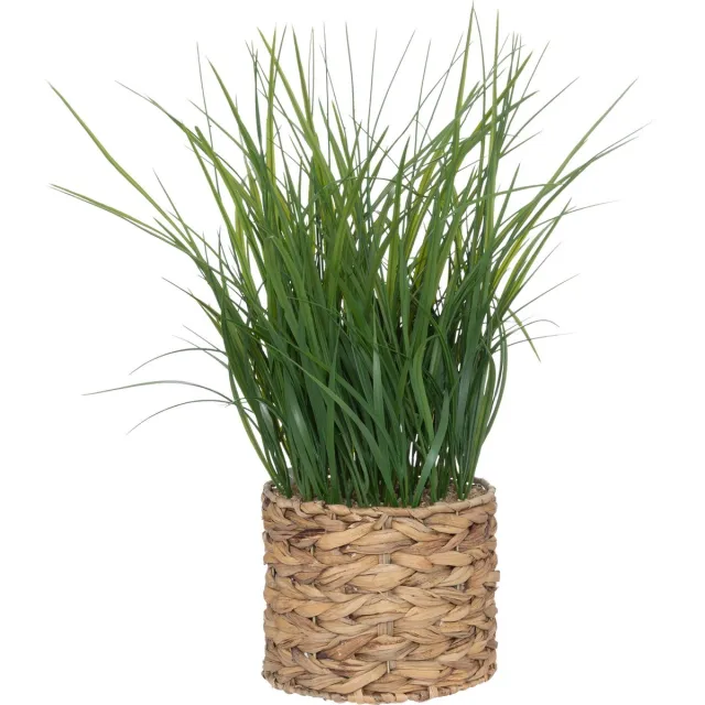 Atmosphera Kunstplant - Graspot - H70cm - Hyacint beige