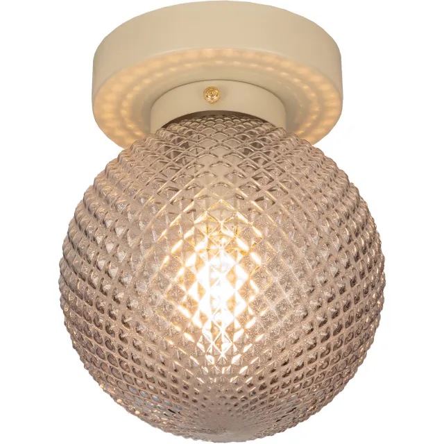 Lumidora Plafondlamp 75275 - Plafonniere - MANTUA - E14 - Beige - Zand - Metaal - Badkamerlamp - ⌀ 15 cm