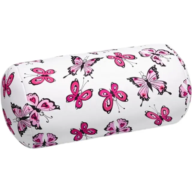 House of Healthbrands Kuschelmaxx Rolkussen - Sierkussen Rond Cilinder 17 x 33 cm - Vlinder-design - Stevig en zacht - Mooie print - Gevuld met microgranulaat - Vormvast & Wasbaar - Ideaal voor op de bank, bed, auto of op reis - Inclusief Wasnet Wit