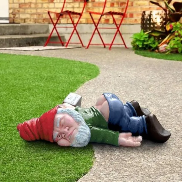 QTTVBTNA Tuinbeeld Kabouter – Hars – Weerbestendig – Voor Tuin, Terras & Binnen – Grappig Cadeau rood