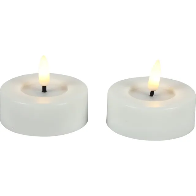 Countryfield Maxi theelicht waxinelichtje Ø6,7CM LED ro Lyonie s2 wit-L6,7B6,7H5,5CM