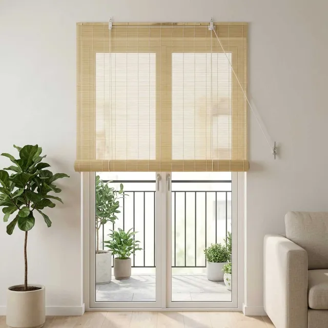 vidaXL Rolgordijn Naturel 110 x 220 cm Bamboe