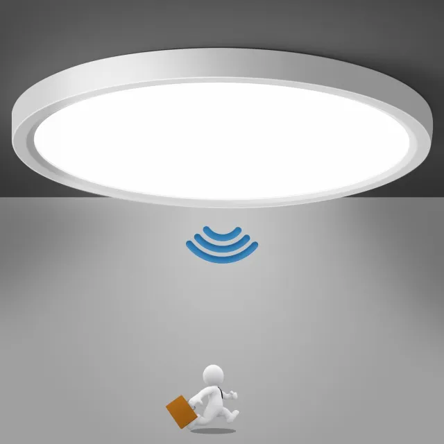 Oraymin LED Plafondlamp met Bewegingssensor – 24W 2400LM 4000K – Rond Ø30 cm Wit