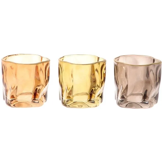 HBX Natural Living Theelichthouder glas Ø8xh7,5cm verschillende