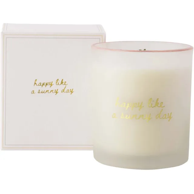 Zusss Geurkaars Glas In Doosje Happy Like A Sunny Day - Off White - Ø8x9cm