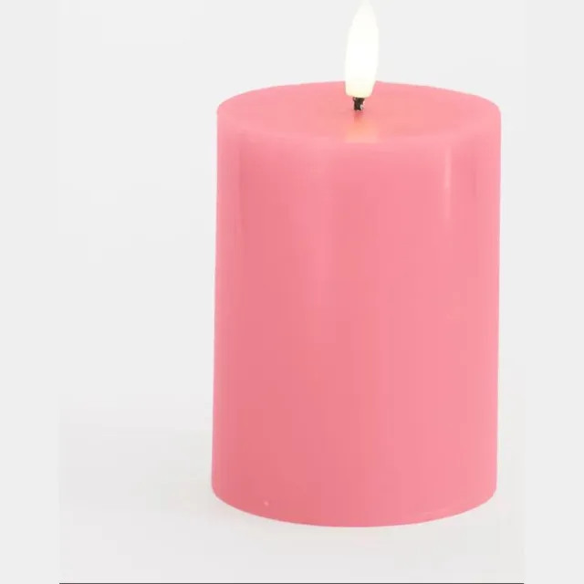 Sirius Sille LED Kaars Stompkaars - Ø 7,5cm x H 10 cm - Old Rose - Roze Old Rose - 10 cm