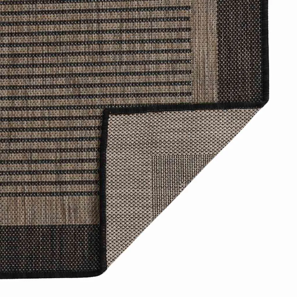 vidaXL Buitenkleed platgeweven 80x250 cm donkerbruin bruin, foto 2