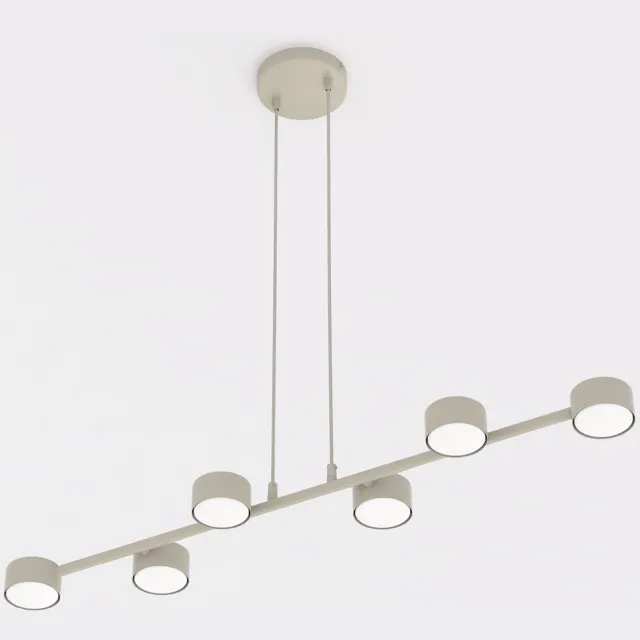Emibig MEGARA 6 MOKKA - Moderne hanglamp voor sfeervolle verlichting Beige