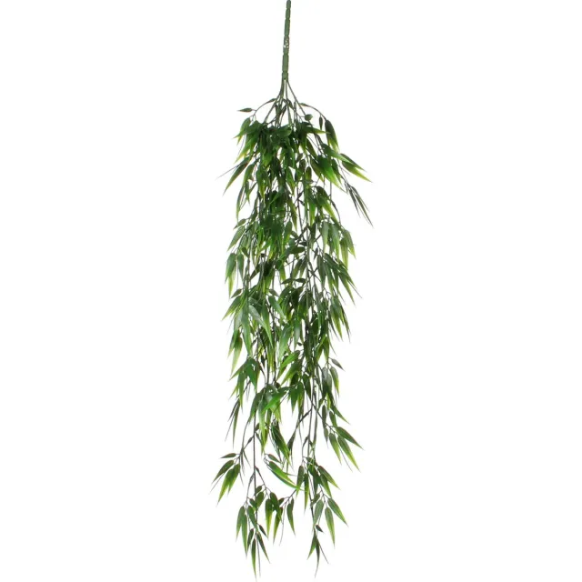 Mica Decorations Bamboe kunstplant/hangplant - groen hangend - 76 x 20 cm