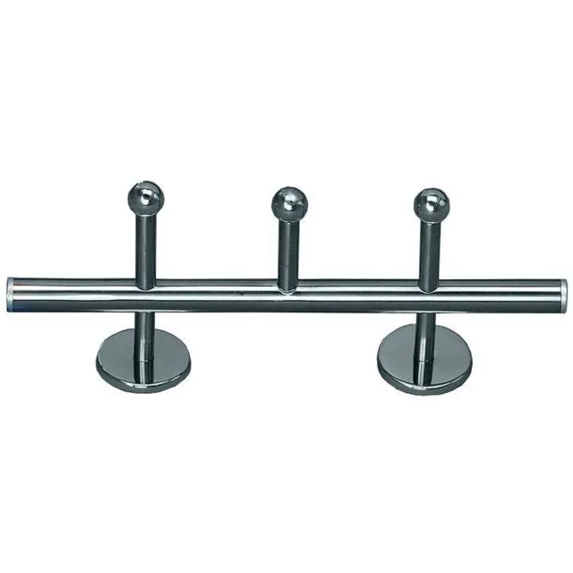 M2 Kollektion Dex S Kapstok - Wandkapstok - 30x12cm - RVS/Metaal - Grijs