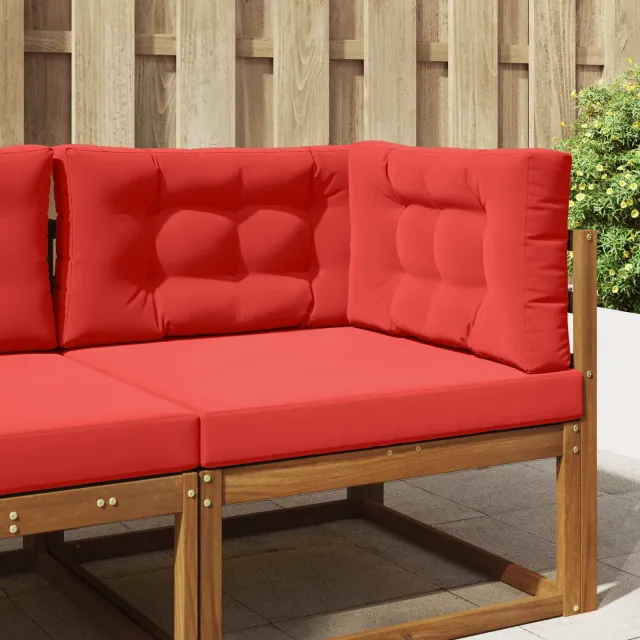 vidaXL Buiten bankkussen Stof Rood 80 x 80 cm