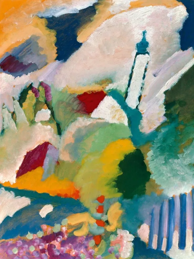 PGM Kunstdruk Wassily Kandinsky - Kirche in Murnau 60x80cm Divers