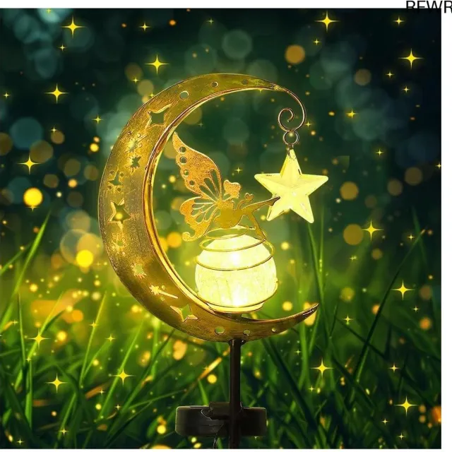 RFWR Zonne-energie Maanlamp voor Buiten - Decoratieve Solarlamp voor Tuin en Balkon