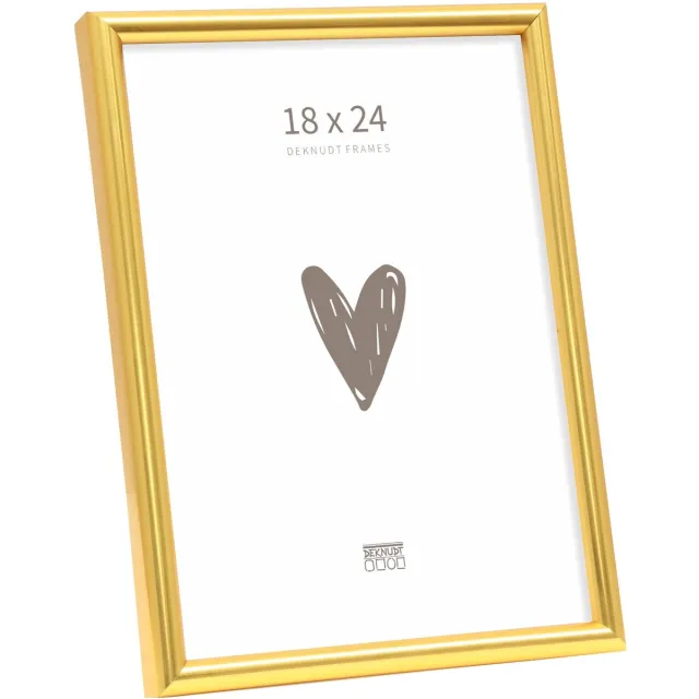 Deknudt Frames fotolijst S011A4 - smal goud in kunststof - 18x24 cm