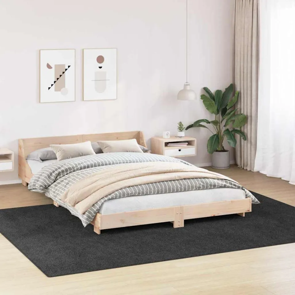 vidaXL Antislip Shaggy Tapijt Donkergrijs 240 x 340 cm PP grijs, foto 3