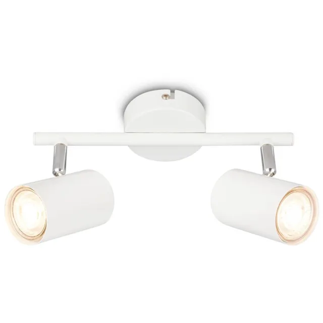 B.K.Licht BRILONER Supo – Opbouwspot – plafondlamp – wit – zwenkbaar – GU10 fitting – 25,5 cm – max. 9W