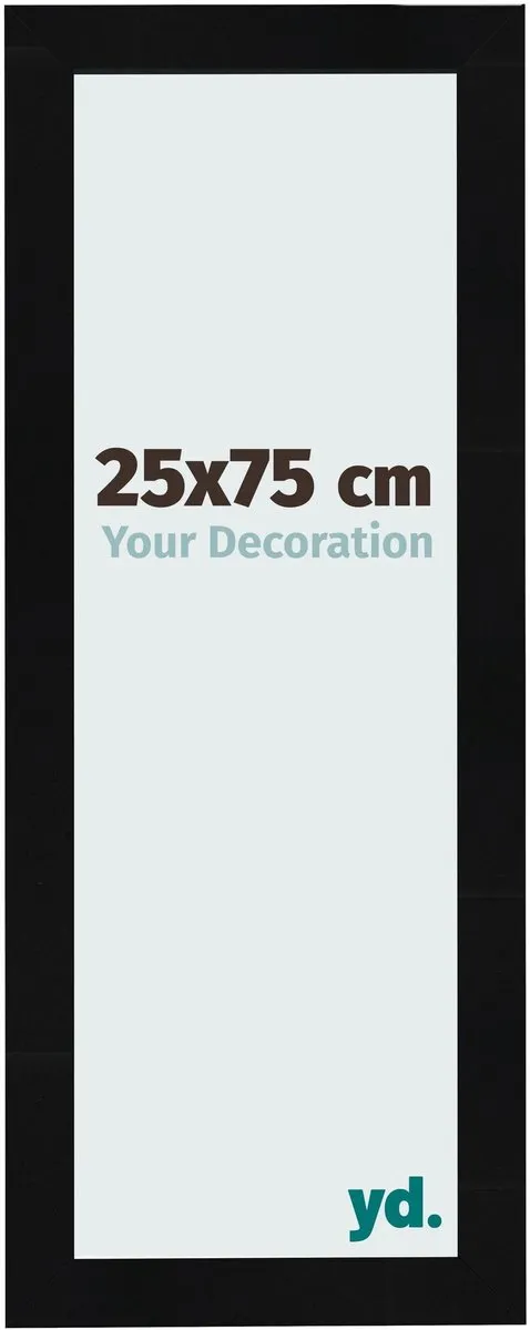 yd. Your Decoration - Fotolijst 25x75 cm - MDF - Zwart Hoogglans - Pisa